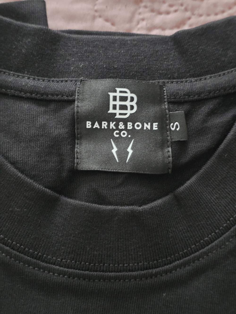 Bark Black Short Sleeve Tee with Logo Tag